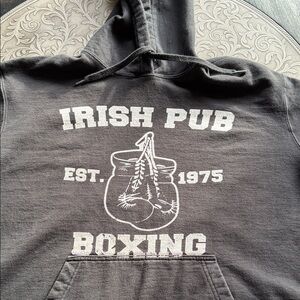 Black Irish Pub Boxing Hoodie